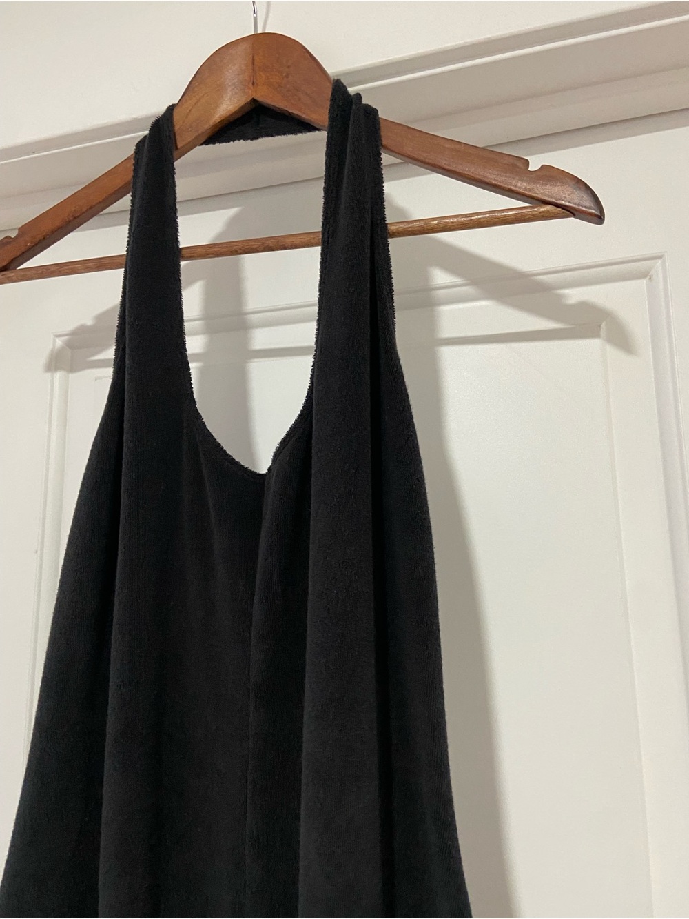 Bella Canvas Black Terry Halter Wide-Leg Jumpsuit - Picture 4 of 8